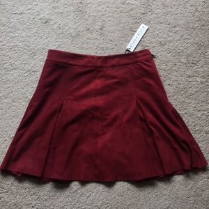 BNWT Alice and Olivia Red Suede Mini Skirt 4